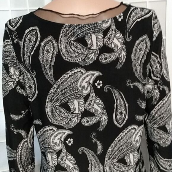 D-Design black and white paisley blouse - Picture 5 of 10